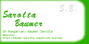 sarolta baumer business card